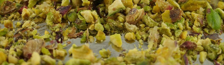 Pasta con granella di pistacchio