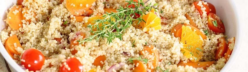 Quinoa con tofu e verdure miste 